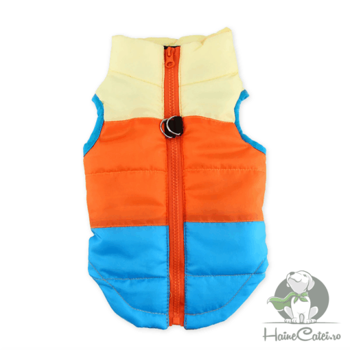 Vesta impermeabila, galben/portocaliu/albastru #HC006