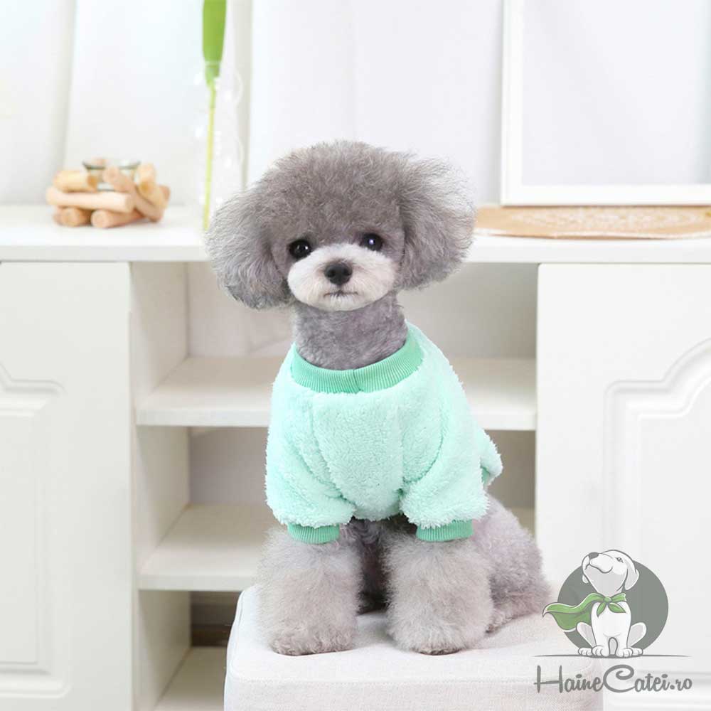 Bluza Pufoasa Bear - Verde deschis #HC777 - imagine 3