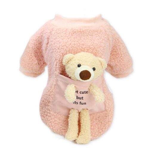 Bluza Pufoasa cu Ursulet - Roz  #HC671