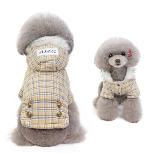 Geaca cu gluga, Imblanita, Crem #HC1357