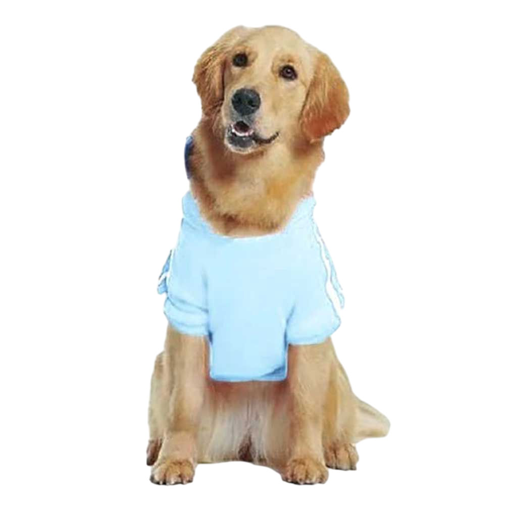 Hanorac cu Gluga pentru caine de talie mare, Adidog, Albastru Deschis #HM142 - imagine 2