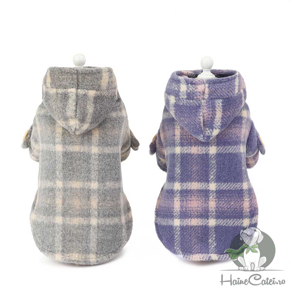 Palton pentru Catei - Gri #HC1226 - imagine 8