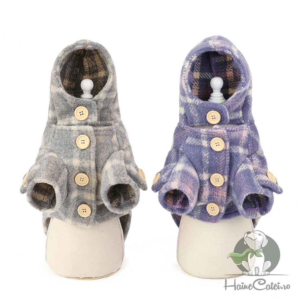 Palton pentru Catei - Gri #HC1226 - imagine 7