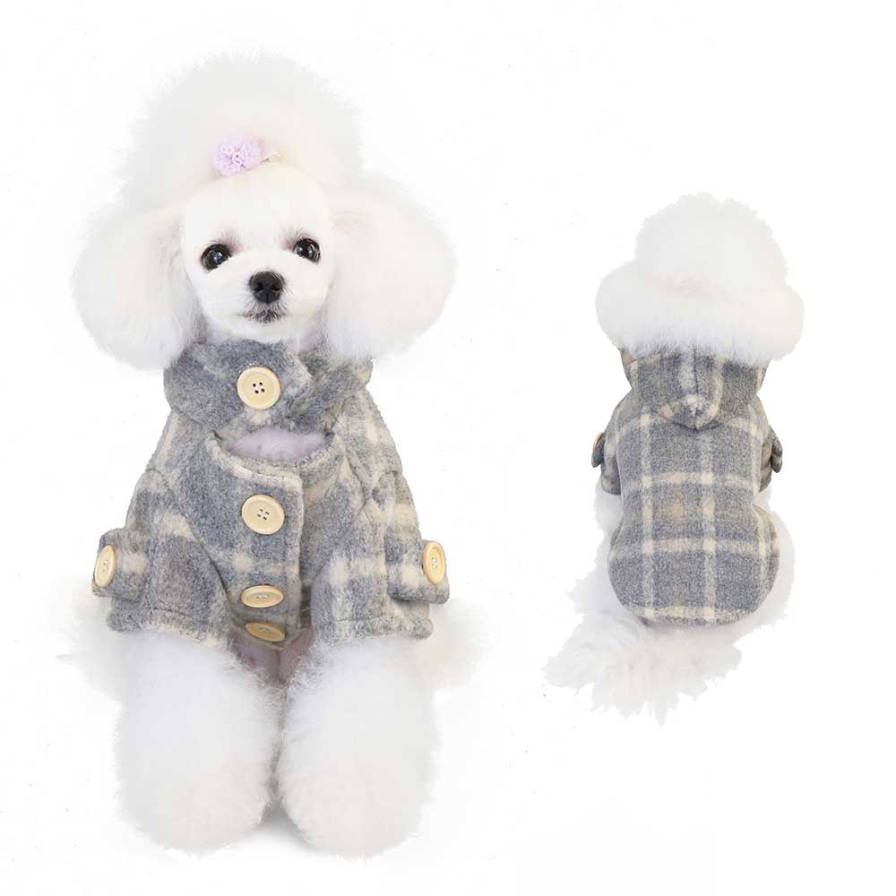 Palton pentru Catei - Gri #HC1226