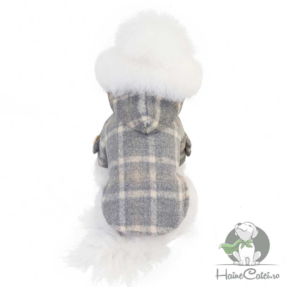 Palton pentru Catei - Gri #HC1226 - imagine 3