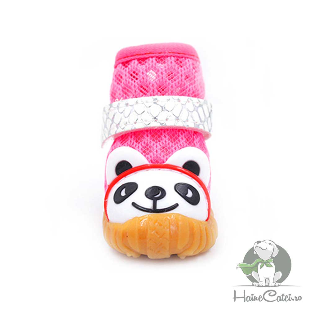 Papuci din plasa pentru catei - Roz #P71 - imagine 2