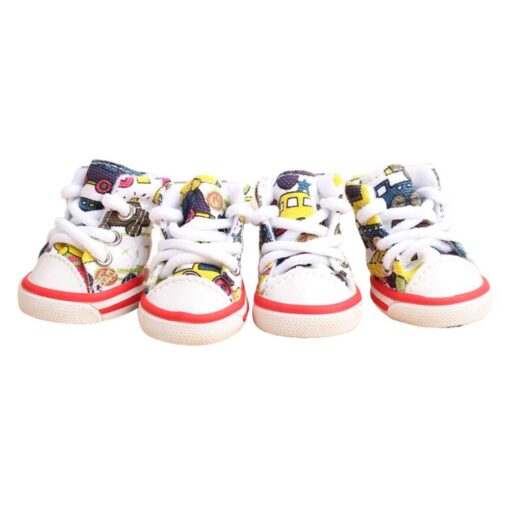 Papuci pentru catei tip tenesi - Alb #P75