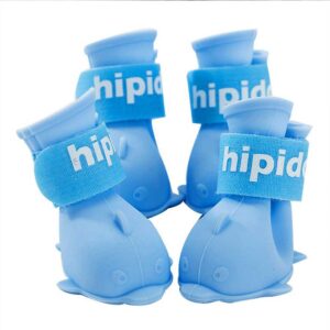 Papuci silicon pentru catei, impermeabili – Albastri #P28