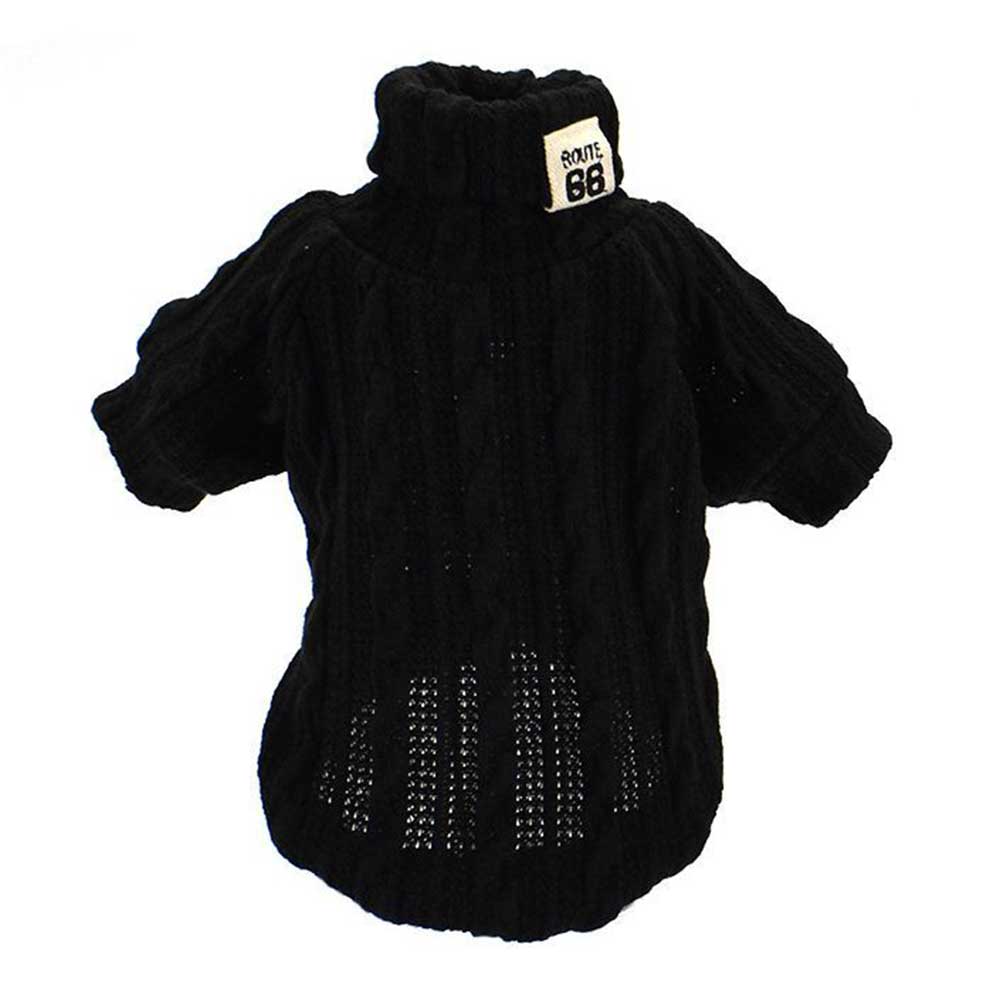 Pulover Tricotat, Negru #HC625