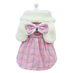 Rochita Eleganta pentru Catei – Roz cu Blanita si Fundita #HC2037