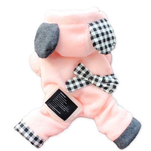 Salopeta Pufoasa Cocolino cu Fundita - Roz #HC339