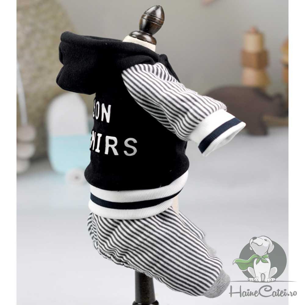 Salopeta cu Gluga, Imblanita - Neagra #HC710 - imagine 5