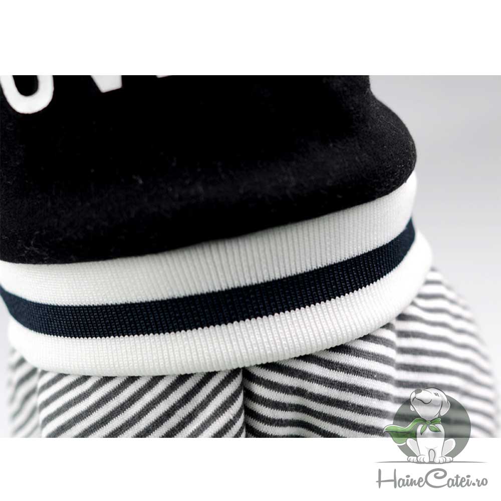 Salopeta cu Gluga, Imblanita - Neagra #HC710 - imagine 6