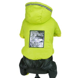 Salopeta cu gluga, imblanita, impermeabila – Verde #HC653