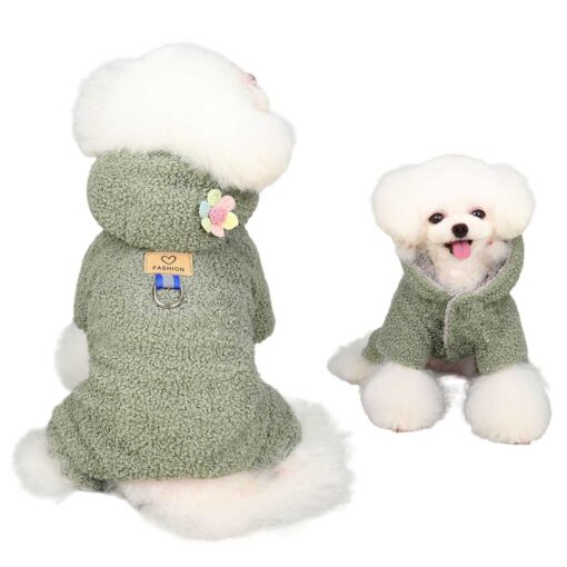 Salopeta imblanita cu Gluga, Flower, Verde #HC1389