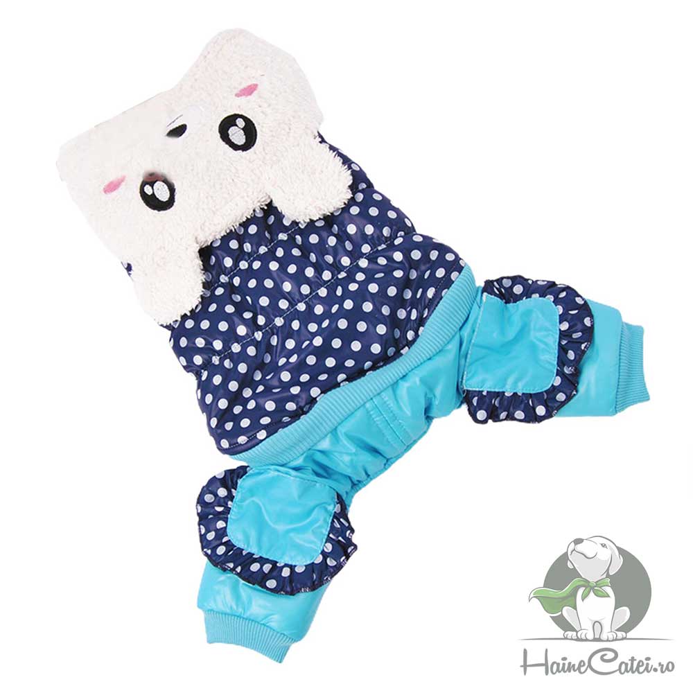 Salopeta imblanita, impermeabila - Albastra #HC675 - imagine 3