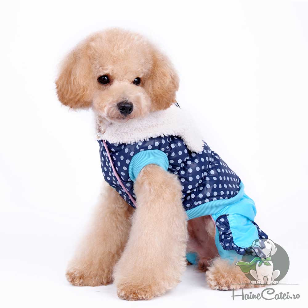 Salopeta imblanita, impermeabila - Albastra #HC675 - imagine 2