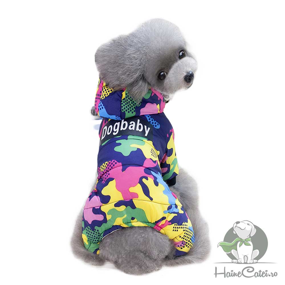 Salopeta impermeabila, imblanita, gluga #HC742 - imagine 2