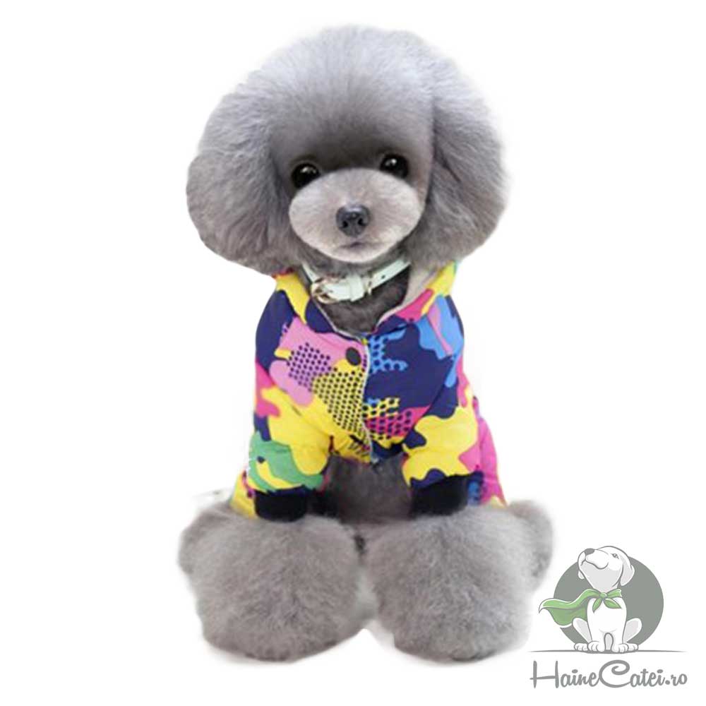 Salopeta impermeabila, imblanita, gluga #HC742 - imagine 3