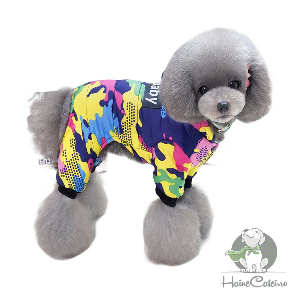 Salopeta impermeabila, imblanita, gluga #HC742 - imagine 4