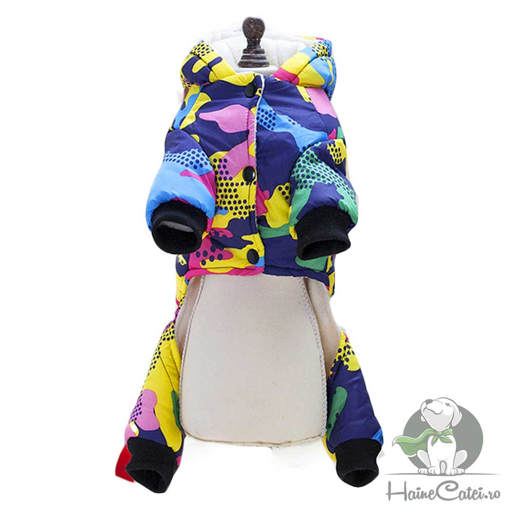 Salopeta impermeabila, imblanita, gluga #HC742 - imagine 6