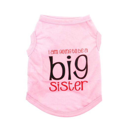 Tricou Pentru Catei - Big Sister - Roz #HC1691