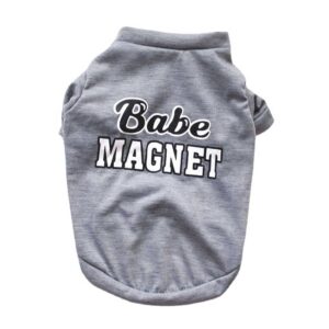 Tricou pentru catei – Babe Magnet – Gri #HC1044