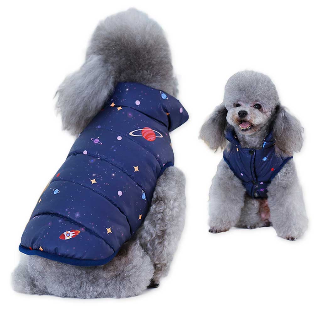 Vesta imblanita, Impermeabila, Planete - Albastru Inchis #HC917