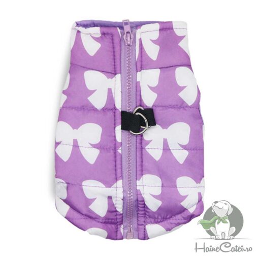 Vesta impermeabila - Fundite, Mov/Alb #HC703