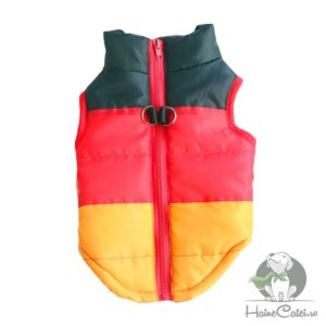 Vesta impermeabila – Negru/Rosu/Galben #HC699