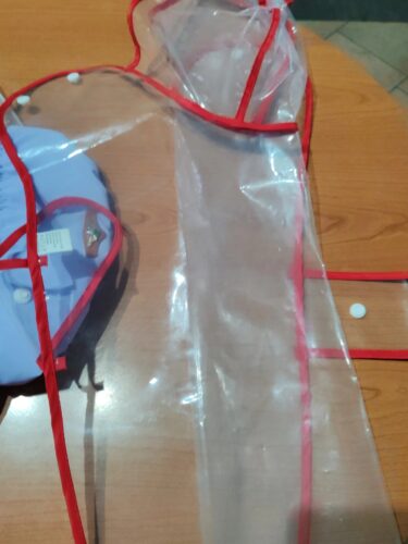 Pelerina Ploaie Pentru Catei, Rosie, Transparenta #HC1672 photo review